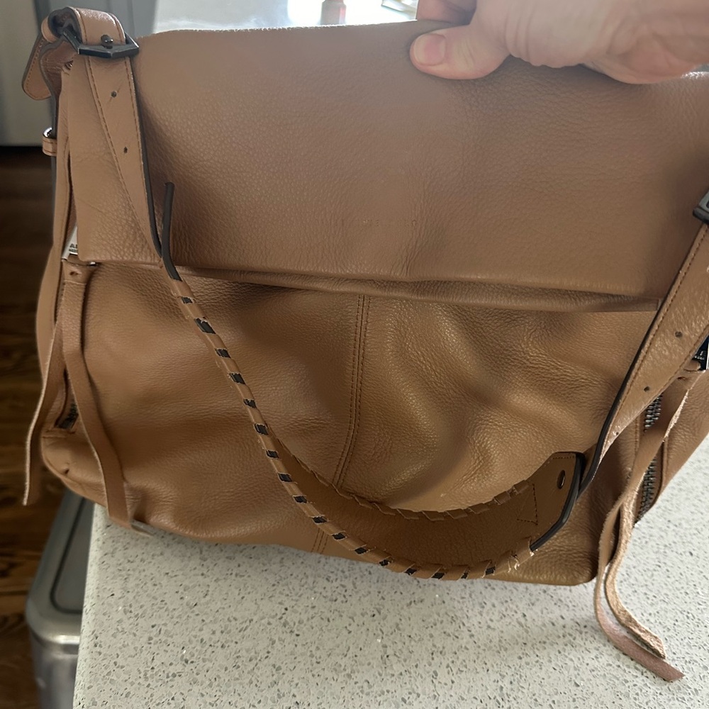 Aimee kestenberg bali double entry purse/hand bag in chestnut brown